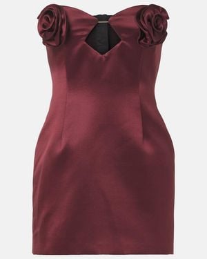 Magda Butrym Silk And Wool Satin Corset Dress - Red