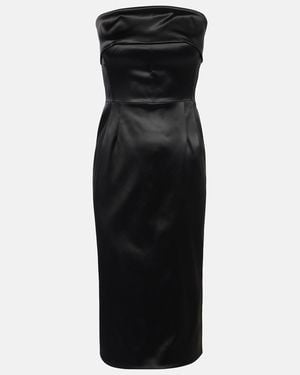Dolce & Gabbana Satin Bustier Dress - Black