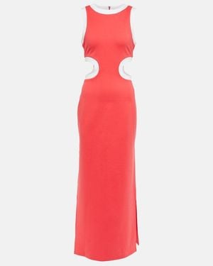STAUD Dolce Jersey Maxi Dress - Red