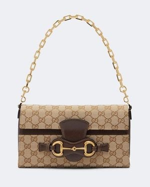 Gucci Horsebit Ristretto Medium Shoulder Bag - Metallic