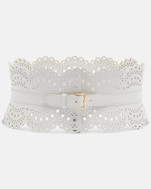Alaïa Cinturon Vienne De Piel - Blanco