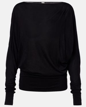 TOTEME Top De Jersey Drapeado - Negro