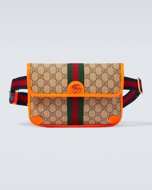 Gucci Ophidia Gg Small Canvas Belt Bag - Orange