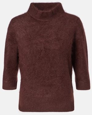 Dorothee Schumacher Fluffy Statement Wool And Cashmere-Blend Jumper - Brown