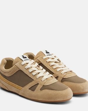 Isabel Marant Senny Low Suede Trainers - Natural