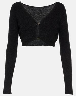 Jacquemus Le Cardigan Alzou Cropped-Cardigan - Schwarz