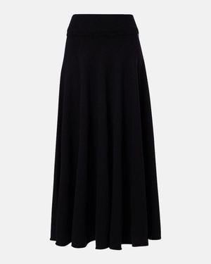 Extreme Cashmere N°313 Twirl Cashmere-Blend Maxi Skirt - Black