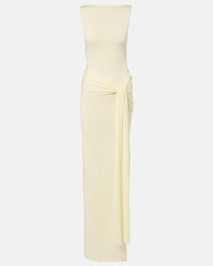 AYA MUSE Draped Gown - White