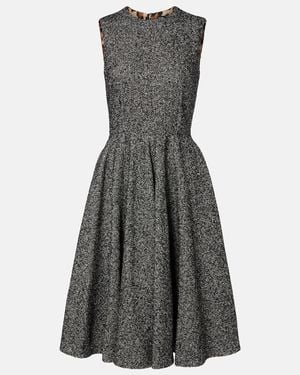 Dolce & Gabbana Dolce & Gabbana Chevron Print Heavy Crepe Cocktail Dress - Gray