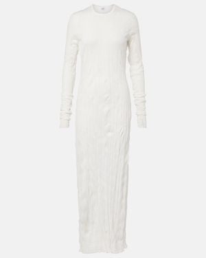 TOTEME Pleated Maxi Dress - White