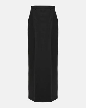 Valentino Wool-Blend Maxi Skirt - Black