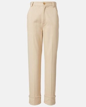 Loro Piana Garey High-Rise Straight Jeans - Natural