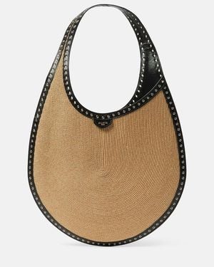 Alaïa One Piece Medium Paper Straw Shoulder Bag - Brown