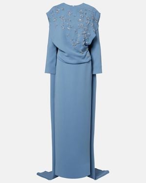 Marmar Halim Embellished Gown - Blue