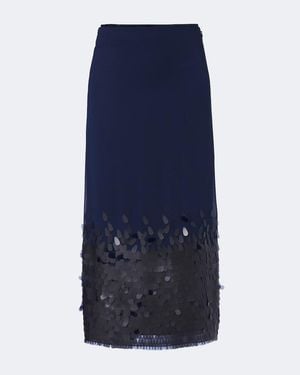 JOSEPH Midirock Connie Aus Chiffon Mit Pailletten - Blau