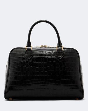 Nili Lotan Bowling Bag Jaclyn Aus Leder - Schwarz