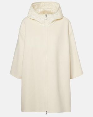 Moncler Logo Wool-Blend Jacket - White