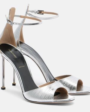 Tom Ford Spire Metallic Leather Sandals