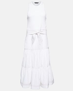 Veronica Beard Austyn Cotton-Blend Midi Dress - White