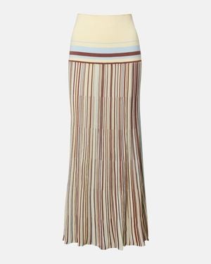 Faithfull the Brand Citara Striped Cotton-Blend Maxi Skirt - Natural