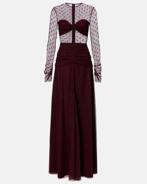 Rebecca Vallance Barbera Point D'Esprit Tulle Gown - Purple