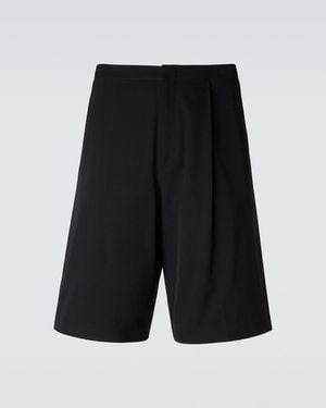 The Row Sayed Wool Shorts - Black