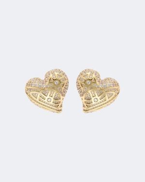Vivienne Westwood Orecchini Evangeline Con Cristalli - Bianco