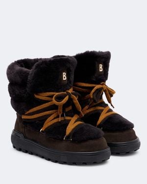 Bogner Botas De Nieve Chamonix De Borrego Y Ante - Negro