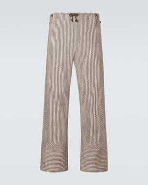 Kiko Kostadinov Kyan Cotton And Linen-Blend Straight Trousers - Natural