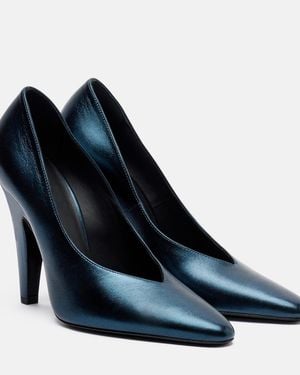 Alaïa Cone Leather Pumps - Blue