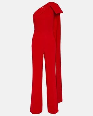 Roland Mouret Mono De Cady Asimetrico Con Lazo - Rojo