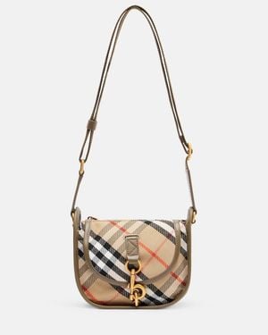 Burberry Schultertasche Clip Messenger Medium Mit Leder - Weiß