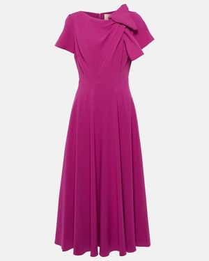 ROKSANDA Bow-Detail Midi Dress - Purple