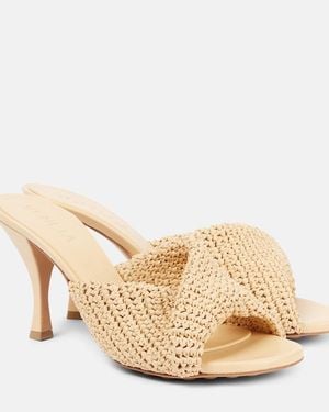 Bottega Veneta Raffia Blink Mules 80 - Natural