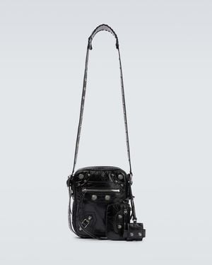 Balenciaga Le Cagole Leather Crossbody Bag - White