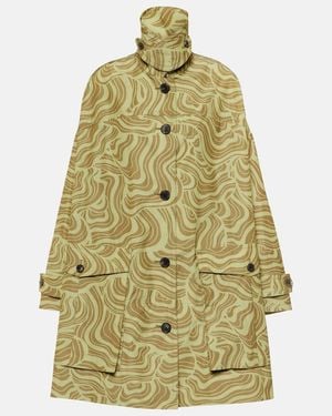 Dries Van Noten Abrigo Estampado - Verde