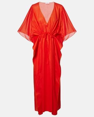 Eres Caftan Voilier De Gasa De Algodon - Rojo