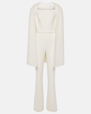 Safiyaa Bridal Jumpsuit Cinzia Aus Crepe - Weiß