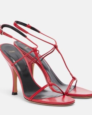 Jude Mixer Leather Slingback Sandals - Red