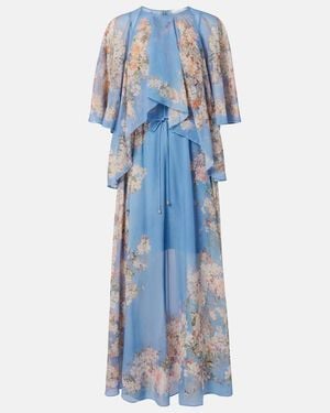 Zimmermann Tiered Cascadian Maxi Dress - Blue