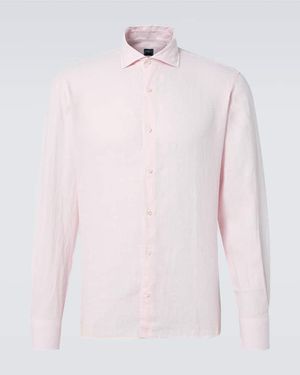 Fedeli Linen Oxford Shirt - Pink