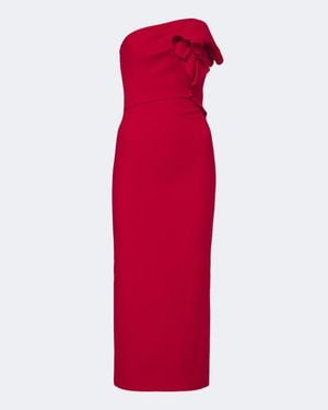 Roland Mouret Bustierkleid Aus Wolle Und Seide - Rot