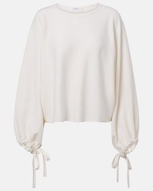 Max Mara Frais Virgin Wool Jumper - White