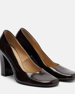 The Row Penelope Leather Pumps - Black