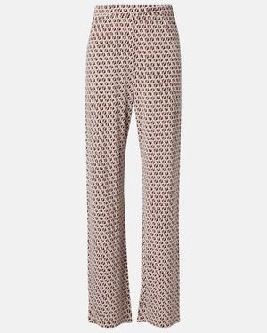 Max Mara Abate Printed Wide-Leg Trousers - Multicolour