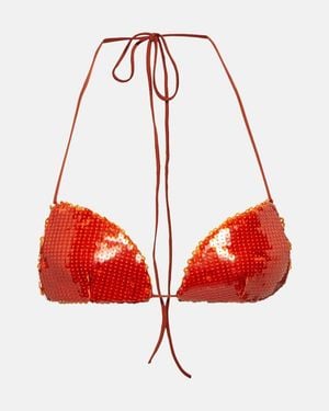 LAQUAN SMITH Bh Mit Pailletten - Rot