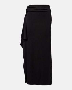 Christopher Esber Asymmetric Draped Jersey Maxi Skirt - Black
