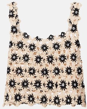 The Upside Luminary Crochet Crop Top - Natural