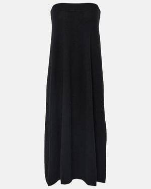 Lisa Yang Dolly Strapless Cashmere Midi Dress - Black