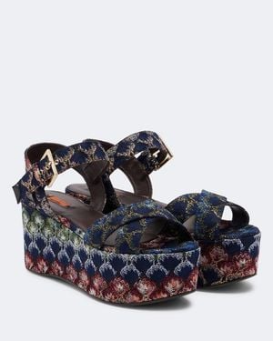 Missoni Sandali Con Plateau Julia - Blu